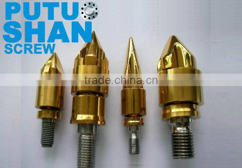 Injection screw and barrel of injection moulding machine parts with end caps, nozzel, seats and rings etc.