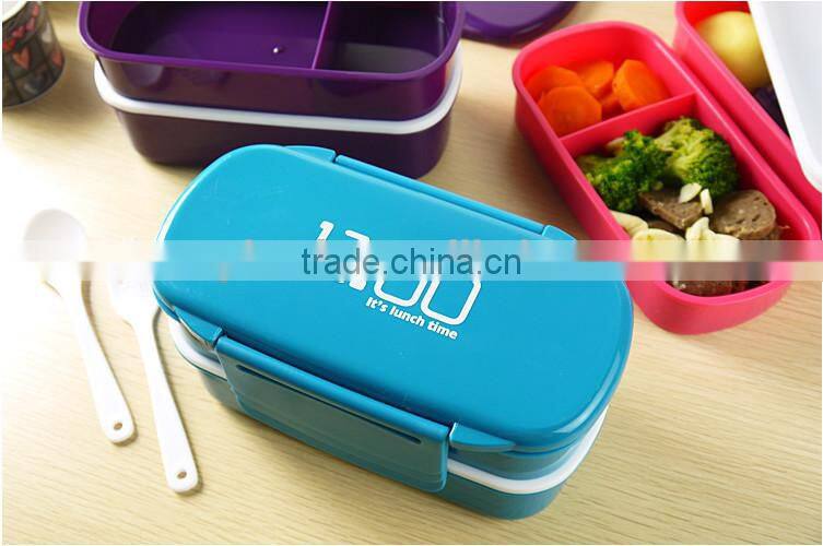 Bento Lunch Box Bowl 2 Tier Perfect for Rice Pasta - NEW from China,hot new product for 2015,CUSTOM plastic lunch Bento box