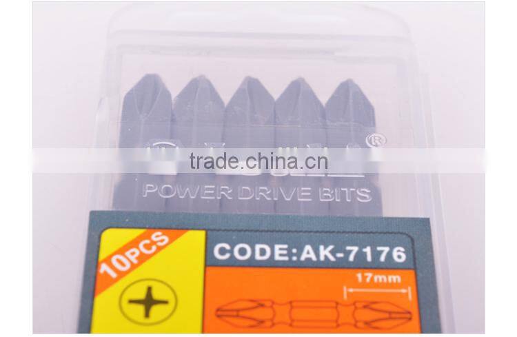 Double end screwdriver bits phillip and flat double head