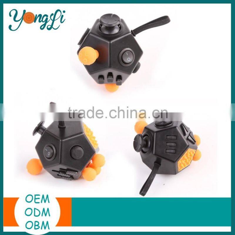 Relieves Stress and Increases Focus for Adults and Children with ADHD ADD OCD Autism 12-Side Fidget Toys