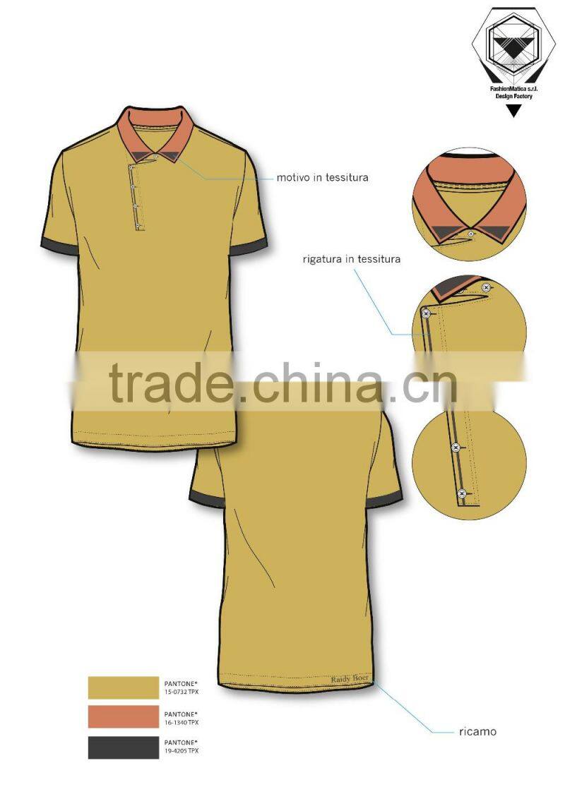 Italy Design services for men's fashion collar Polo Shirt ODM