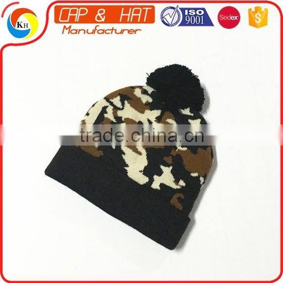 Pom Pom Camouflage Custom CC Beanies