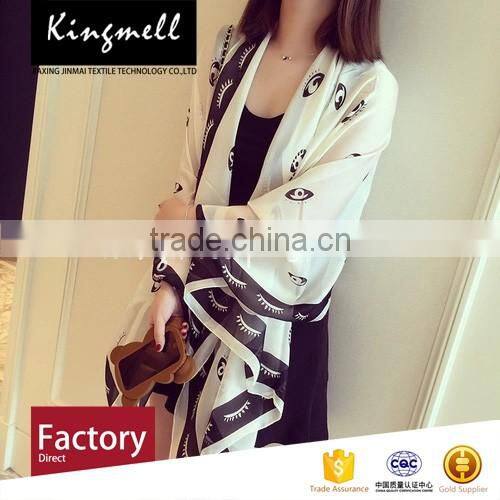 Custom Beautiful Digital Printed Silk Shawl for Young Ladies in Spring