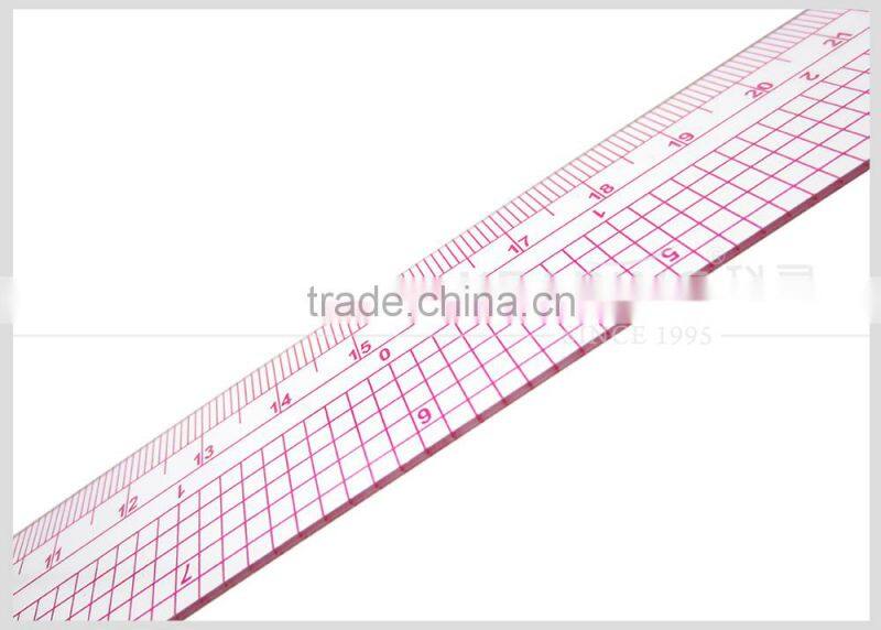 Factory wholesale high quality plastic Fabric ruler for fashion pattern design 1"*12" #B-65
