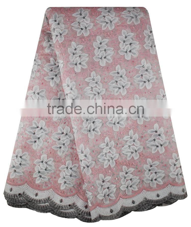 Bestway Nigerian Traditional Wedding Dress Organza Big Lace Fabric With Sequins