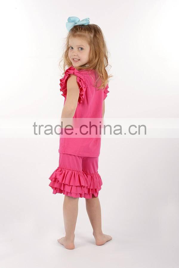 Wholesale girls ruffle pants sets kids ruffle icing pants and girls ruffle sets