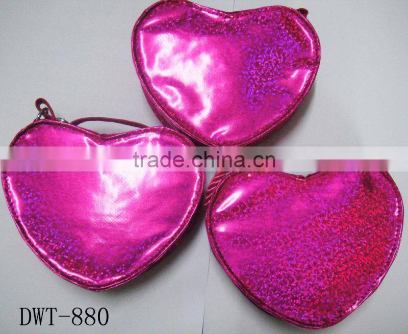 Fashion ITALY SUIE hearted hot popular glitter kids girl glitter bag