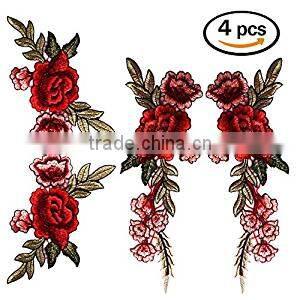 16 Pcs Iron On Embroidered Motif Applique Glitter Sequin Decoration Patches Sew on Patch clothing