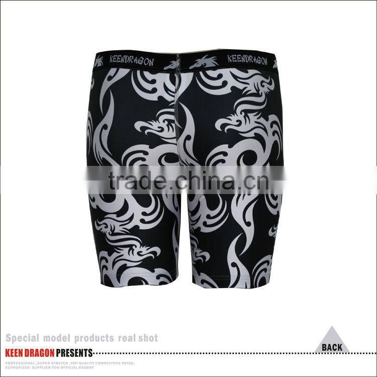 professional mma sportswear custom print mens good wholesale compression shorts