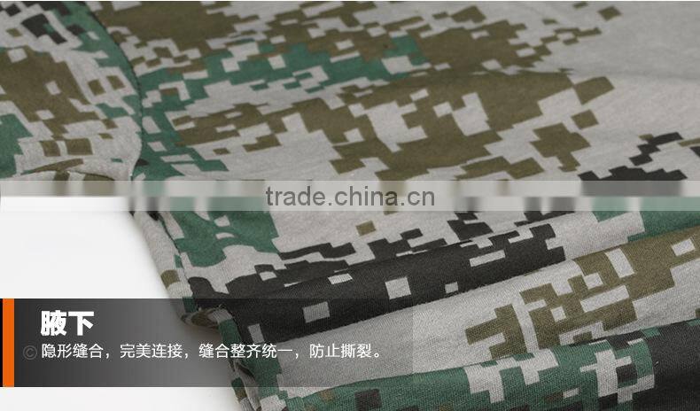 Fashion 2016 Man Casual Camouflage T-shirt Men Cotton Army Tactical Combat T Shirt Military Sport Camo Camp Mens T Shirts