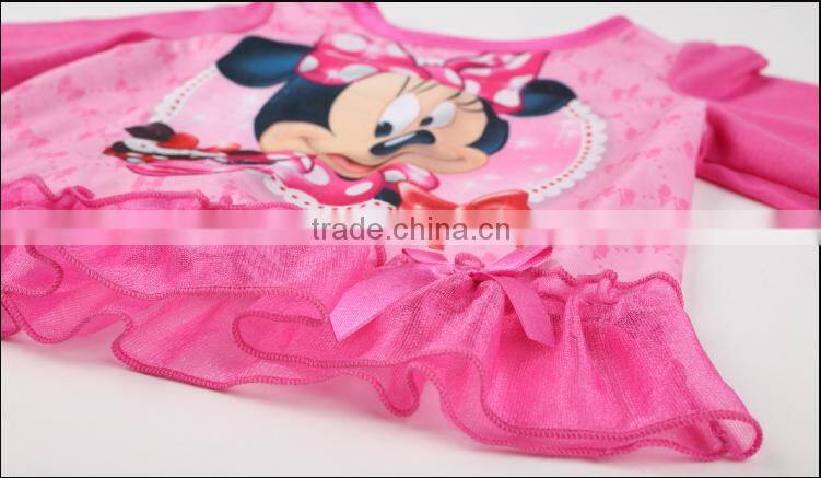 2014 new style wholesale Printed 100% polyester baby animal pajamas