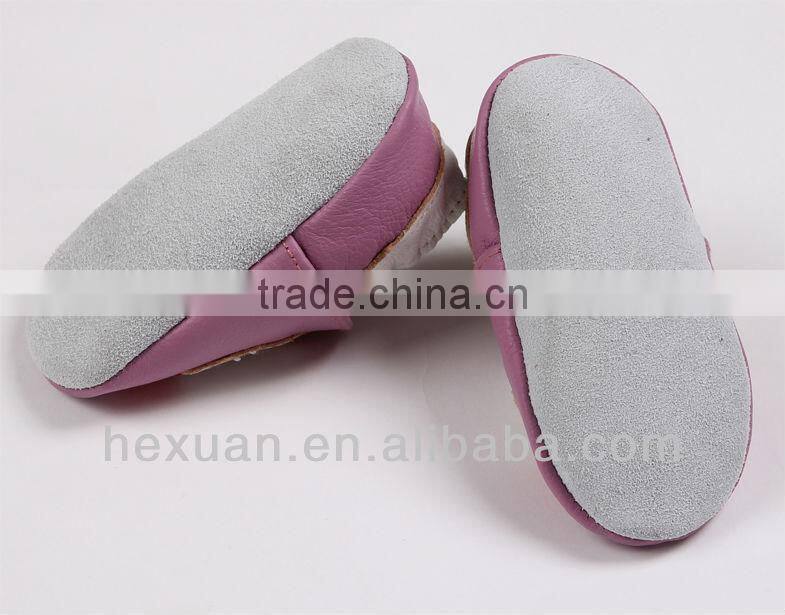 Hot selling lovely Blue leather baby shoes with Animal Designs