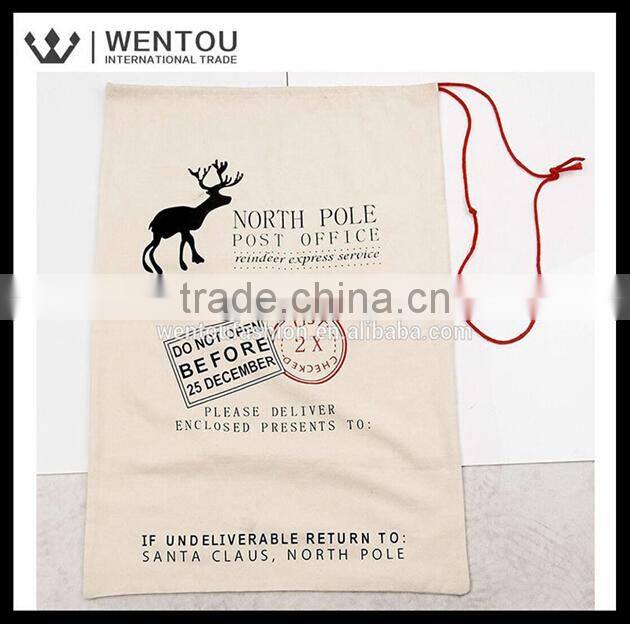 Wholesale Personalized Monogrammed Christmas gift bag with drawstring