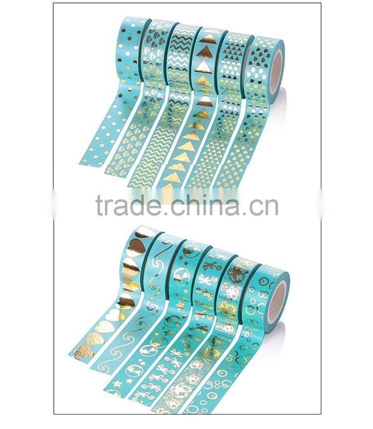 1.5cm*10m washi tape hot stamping tape planner accessories