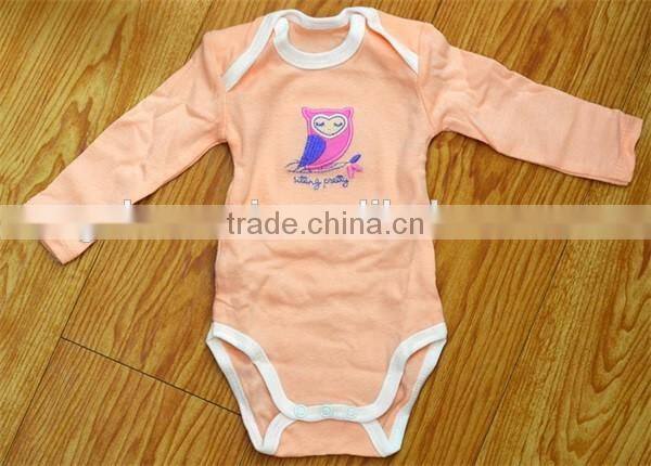 Embroidery & Graphic Long sleevs baby rompers+socks Set