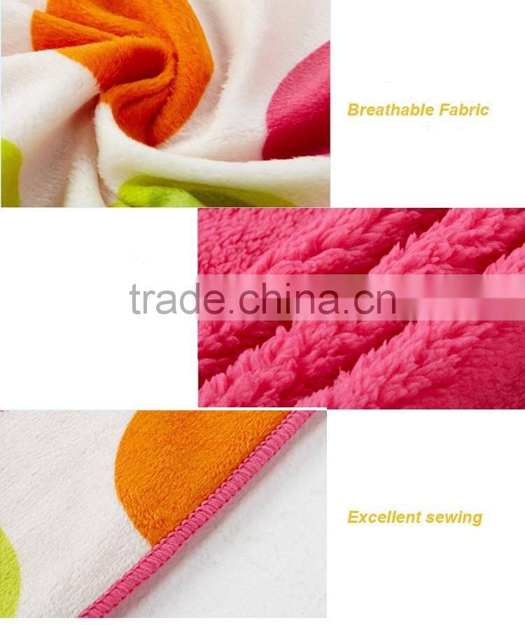 Different fabric double side fleeces baby blanket