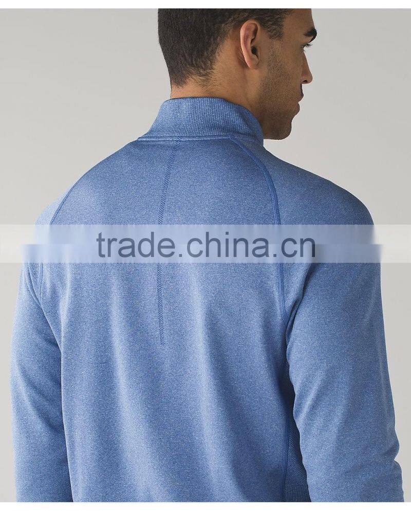 Custom zip up sweatshirts without hoods men seamless zipper jacket sweatshirt