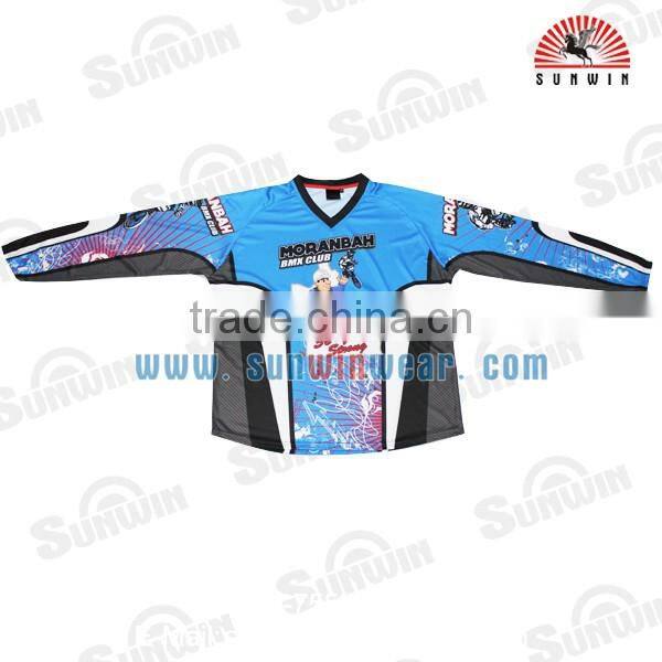 Wholesale Custom Design BMX Jerseys Sublimated Professional Ride Jersey