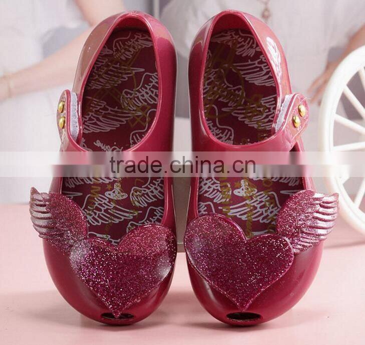 soft melissa shoes for girls, heart design mini melissa shoes