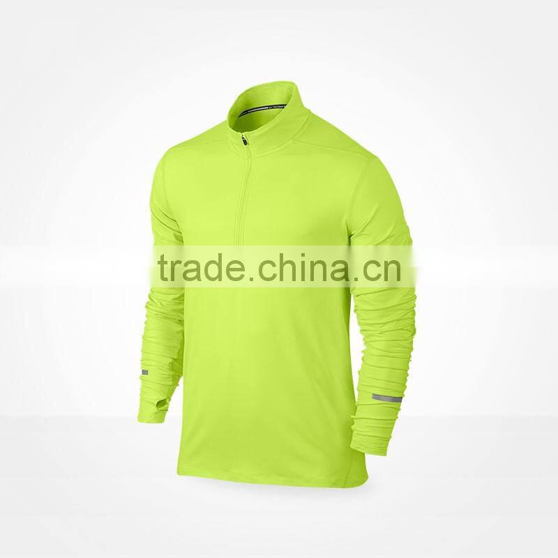 thin european style Fluorescent Yellow simple sportswear luxury hoodies with reflective tape
