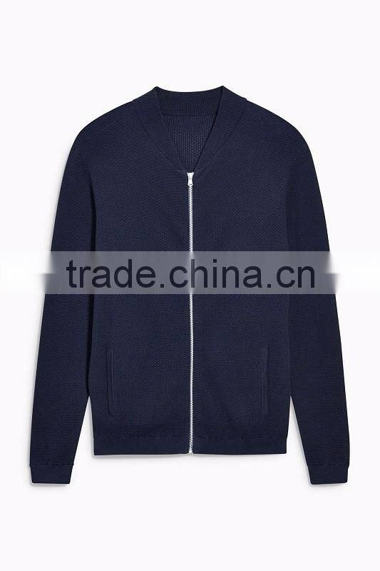 New Design Men's Knit Cardigan With Zipper Sweater