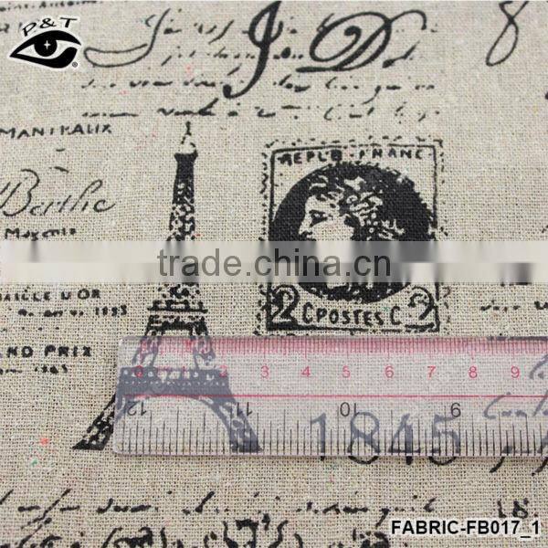 Cotton rami linen textile fabrics Retro Fabric printing