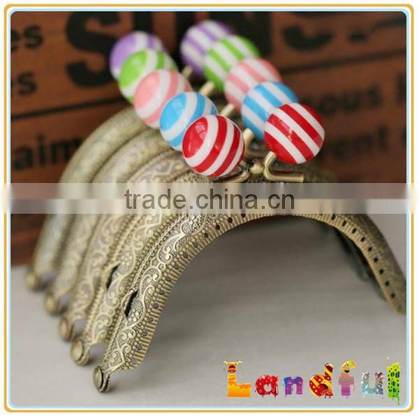 Colorful Curved Gumball Head DIY Findings Sew-in Bag Purse Frames