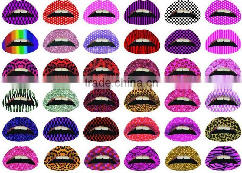 custom Lip tattoo Stickers Make Up Temporary Tattoo Fancy Dress Body