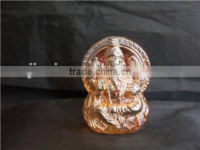 Crystal India elephant god golden colour