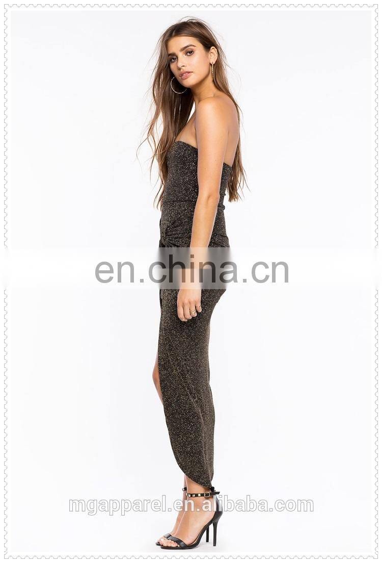 fashion party strapless hem shine bright sex girl sparkle dress low price OEM service