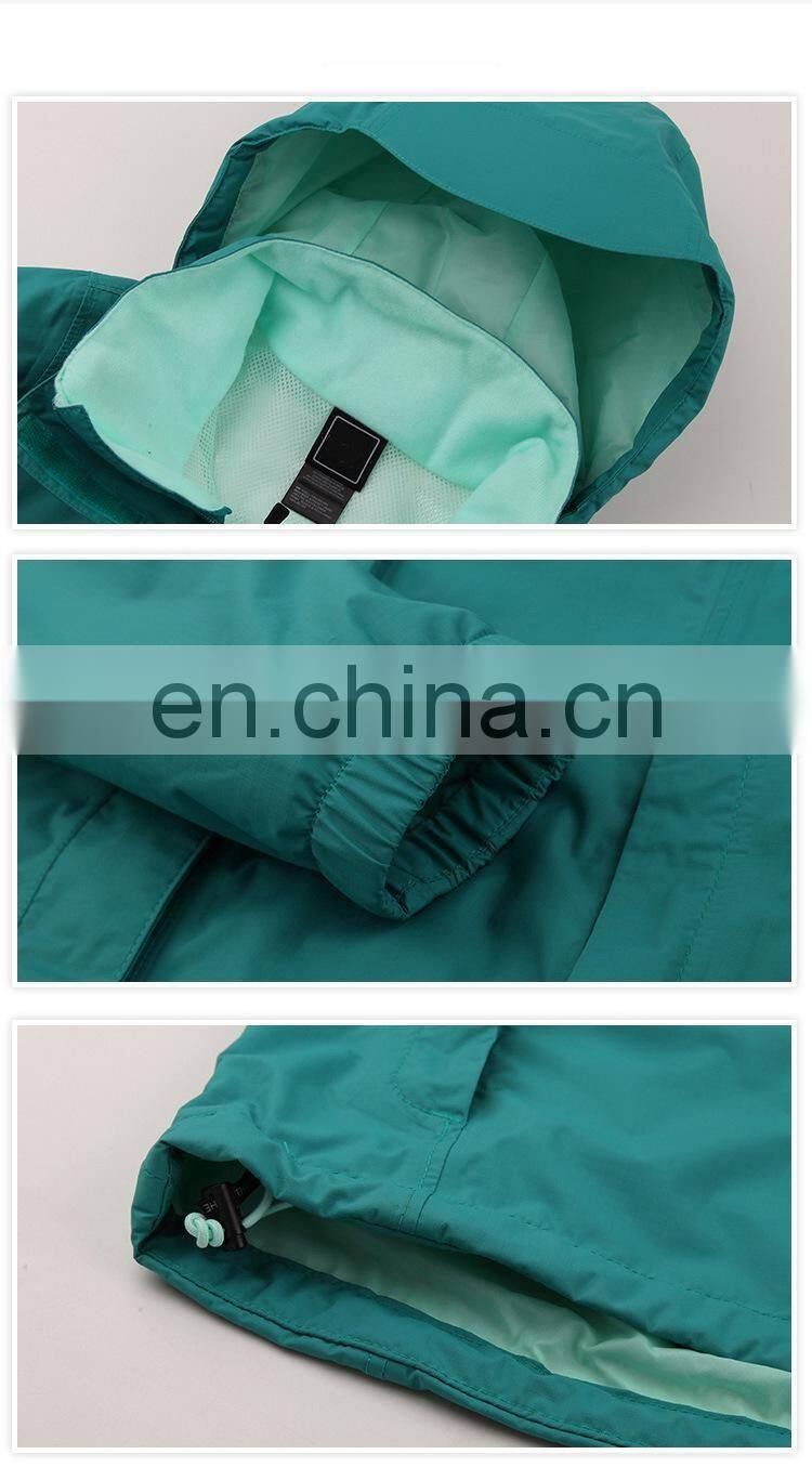 Custom high quality ladies waterproof jacket windbreaker