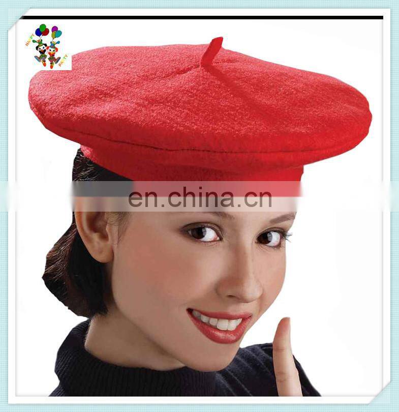Mime Party Fancy Dress Costume Red Felt Beret Hats HPC-0277