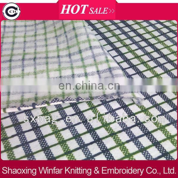 checked design printed knitting Nylon Rayon spandex jersey fabric for garment