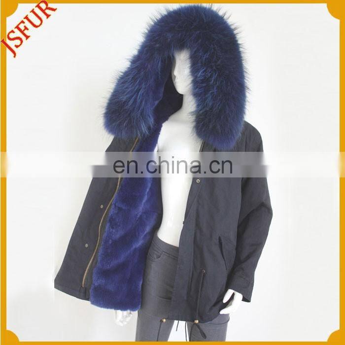 Fur Lining Women Winter Jacket Parka Raccoon Fur Parka For Ladies