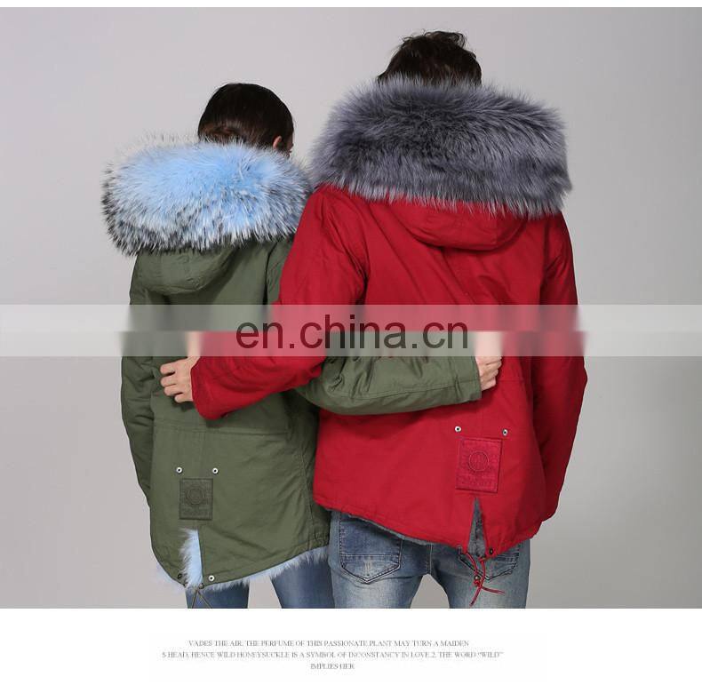 2017 Fur Lover Pakra Fashion Style For Couple Trench Coat De Los Hombres