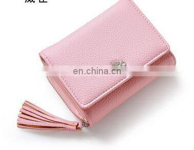 Top Quality Square Women Coin Purses Female Leather Tassel Pendant Money Wallets Hot Fashion multi color Clutch Bag