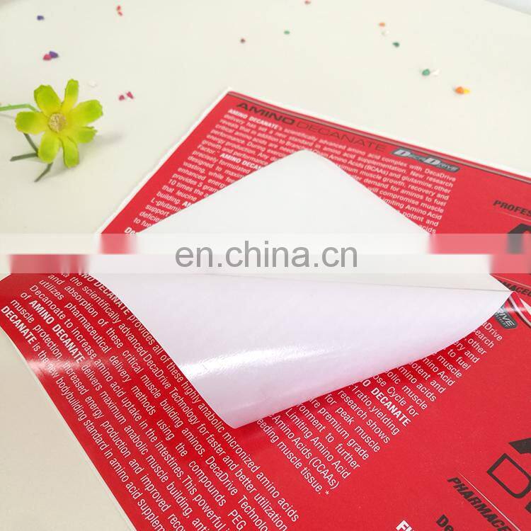 Cheap custom gloss lamination printing sticker labels colorful adhesive food label
