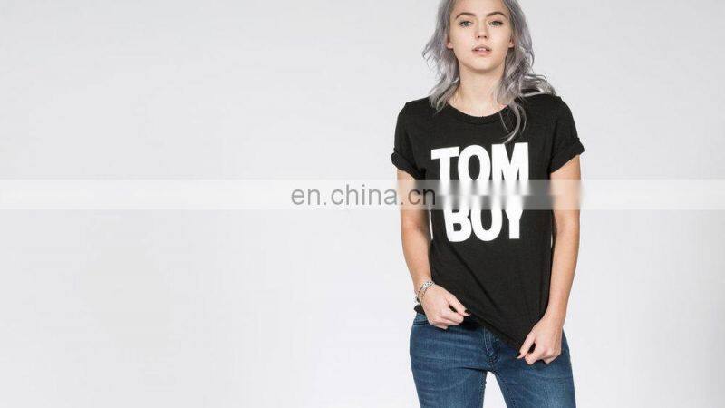 High Quality Wholesale printed t-shirts women fashion/custom sexy tshirt for charming women