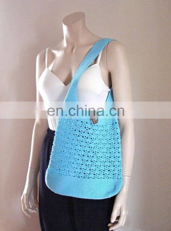 White Flower Handbag, Crochet Handbag, Handmade Colorful Handbag