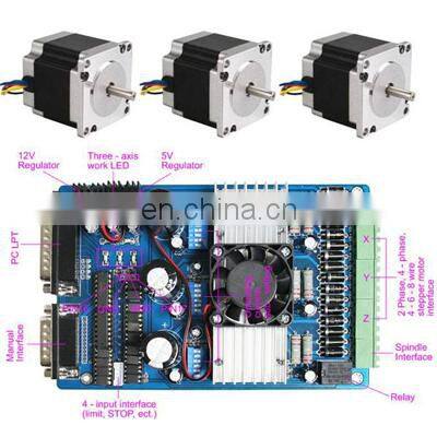 CNC Kit 23 Stepper Motor 76MM * 3 + TB6560 Driver Controller