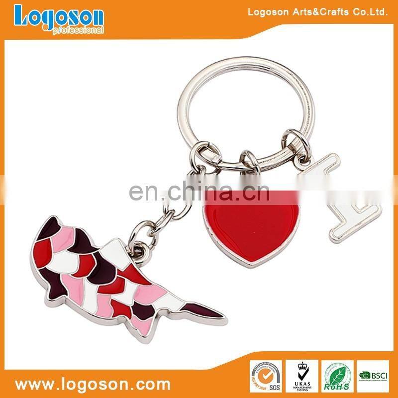 Promotional metal custom keychain item cute cat key holder