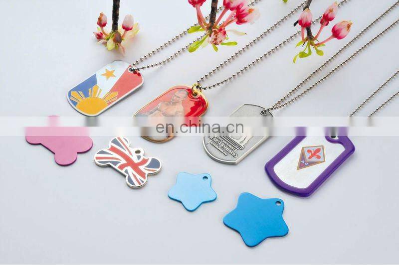 custom OEM/ODM wholesale metal lovely pink diamond dog tags