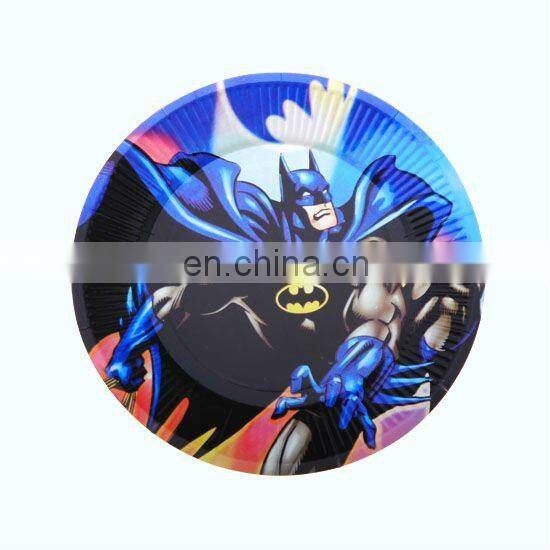 Popular disposable round 7" paper party supplies plates,dishes