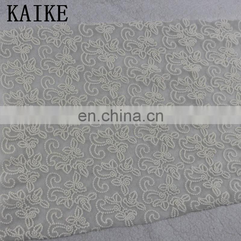 Wholesale custom white voile embroidery chantilly lace fabric