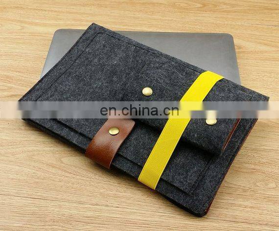Chustom felt laptop sleeve with charger case