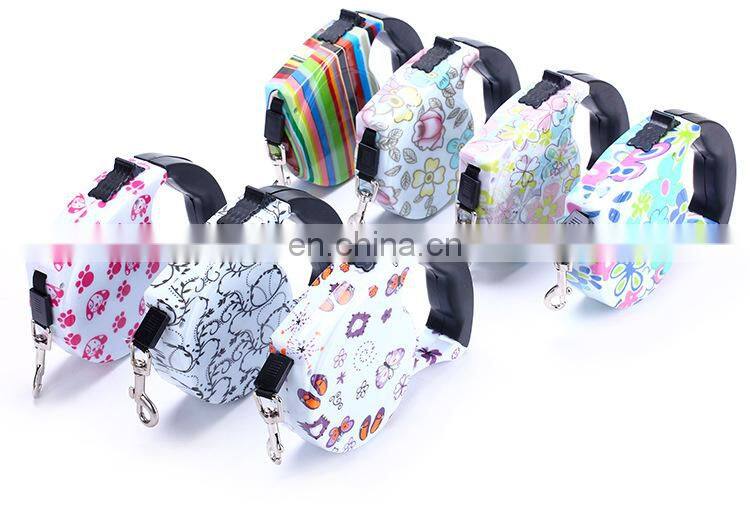 Wholesale More Design Adjustable Slip Luxury Nylon Rope Custom Print Logo Pet Retractable Dog Leash For Dog