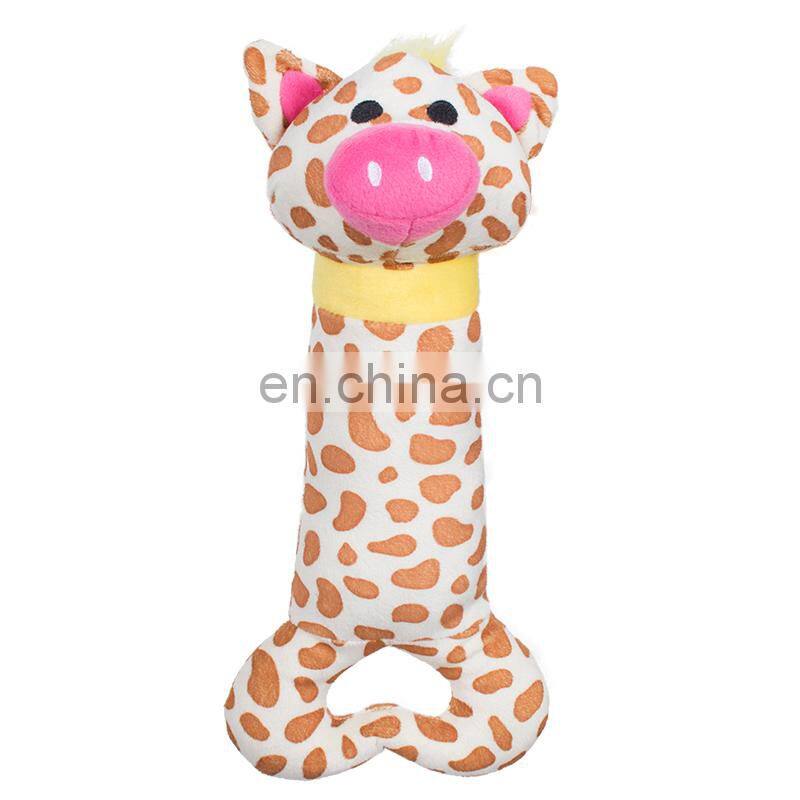 Manufacturer Wholesale Stuffed Squeaky Chew Cute Pet Dog Short Plush Pig Toys
