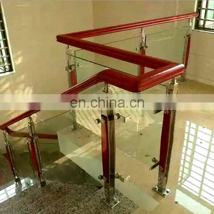 Stainless Steel SUS AISI Balustrades fittings upright column post for glass stair railing