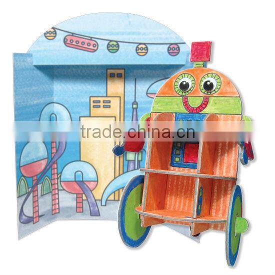 DIY Kids toy Educational toy 3D Paper Character Robot Activity Kit 3d Puzzle