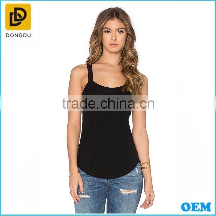 New fashion classci gilrs y back cotton tank tops